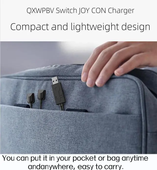 Alt view image 6 of 7 - QXWPBV Charging Dock for Nintendo Switch and Switch OLED Joy-Con Controllers, Dual Controller Charger with LED Indicator, Black