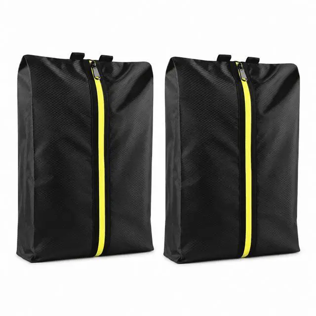 Main image of QXWPBV Shoe Bags for Travel, Water-Resistant Shoe Organizer Bags for Womens and Mens Shoes, Black, 2 Pack