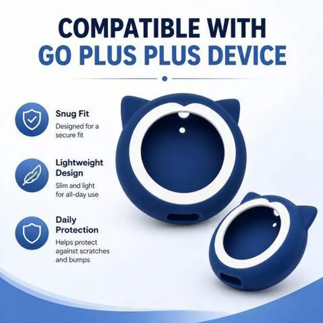 Alt view image 7 of 7 - QXWPBV Silicone Protective Cover Compatible with GO Plus Plus Device, Soft Anti-Slip Case with Wrist Strap, Blue, 1 Pack
