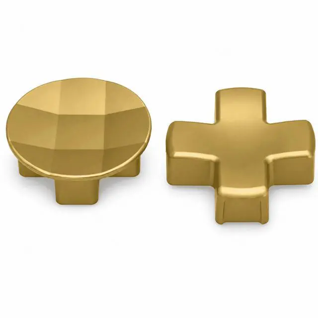Main image of QXWPBV 2-Pack Magnetic Stainless Steel D-Pad Replacement Buttons for Xbox Elite Series 2, Series 2 Core and Xbox One Elite Controllers, Gold