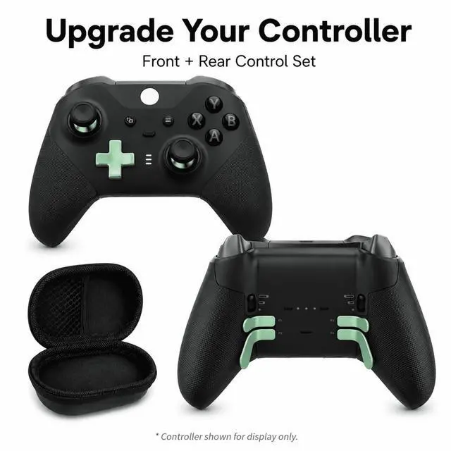 Alt view image 2 of 7 - QXWPBV 9-in-1 Replacement Kit for Xbox Elite Series 2 and Series 2 Core Model 1797 Controllers, Thumbsticks, D-Pad, Back Paddles and Storage Case, Green