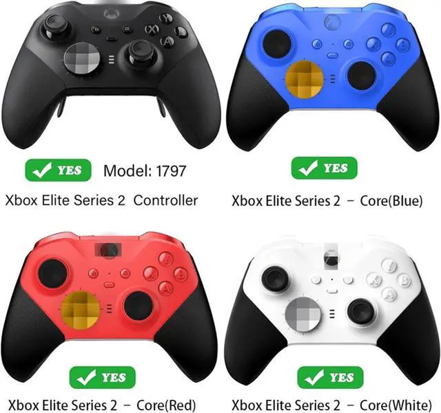 Alt view image 2 of 7 - QXWPBV Gold Metal Replacement Thumbsticks for Xbox Elite Series 2 Controller, Magnetic Joysticks Compatible with Model 1797