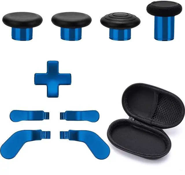 Main image of QXWPBV Xbox Elite Series 2 Controller Replacement Thumbsticks, Magnetic Metal, Blue, Compatible with Model 1797
