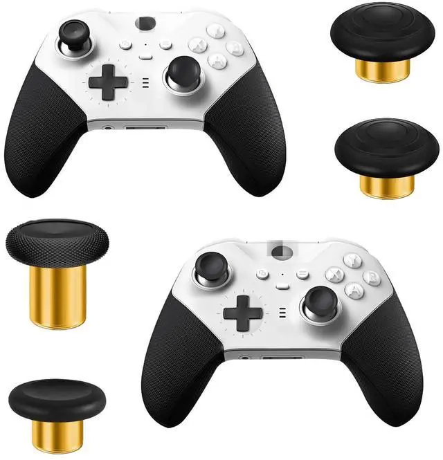 Alt view image 4 of 7 - QXWPBV Gold Metal Replacement Thumbsticks for Xbox Elite Series 2 Controller, Magnetic Joysticks Compatible with Model 1797