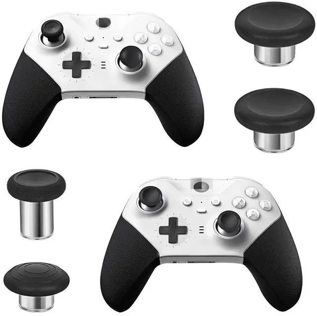 Alt view image 3 of 7 - Xbox Elite Series 2 Core Controller Upgrade Metal Thumbsticks, Paddles & D-Pad Kit with Magnetic Buttons (Black&Silver)