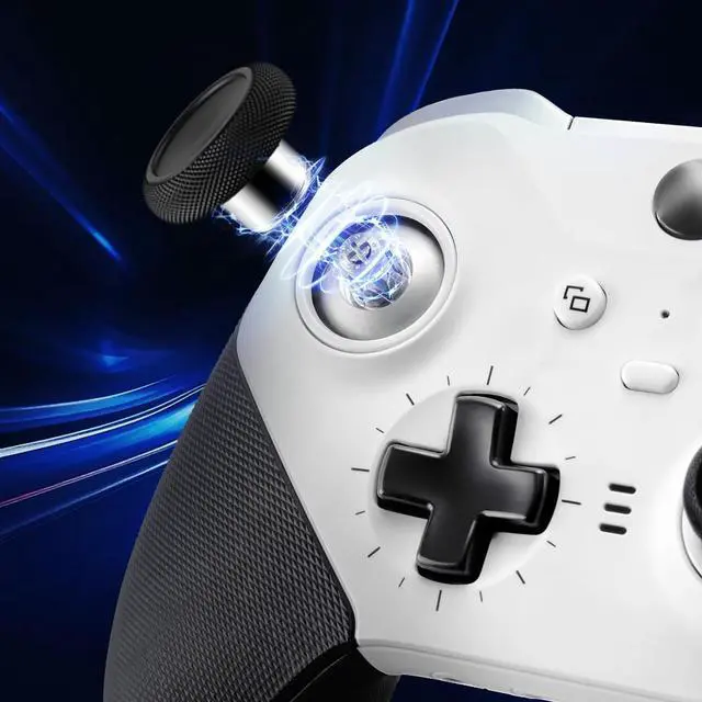 Alt view image 7 of 7 - Xbox Elite Series 2 Core Controller Upgrade Metal Thumbsticks, Paddles & D-Pad Kit with Magnetic Buttons (Black&Silver)