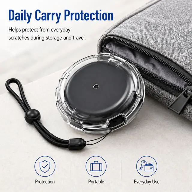 Alt view image 6 of 7 - QXWPBV Clear Hard Case Compatible with GO Plus Plus, PC Protective Cover with Wrist Strap, Transparent, 1 Pack