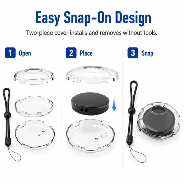 Alt view image 4 of 7 - QXWPBV Clear Hard Case Compatible with GO Plus Plus, PC Protective Cover with Wrist Strap, Transparent, 1 Pack