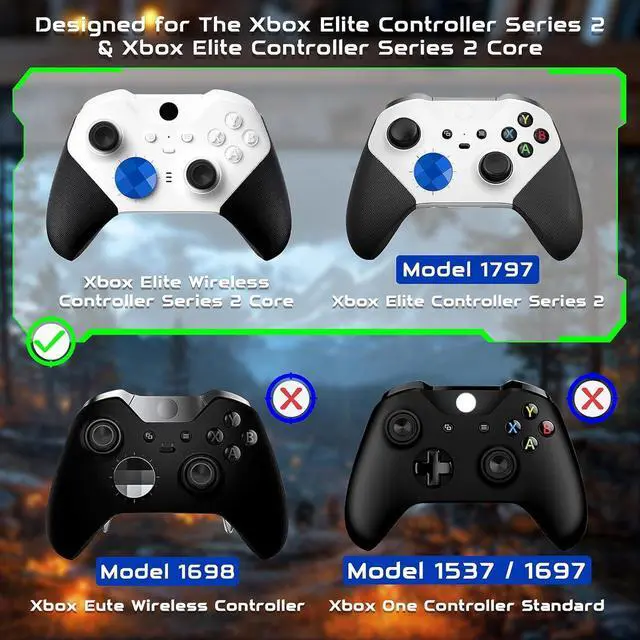 Alt view image 4 of 7 - QXWPBV Controller Replacement Parts Kit for Xbox Elite Series 2 and Series 2 Core, Model 1797, 17-Piece Set, Blue