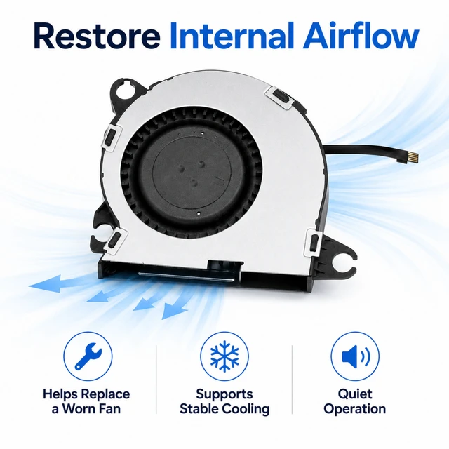 Alt view image 5 of 7 - QXWPBV Internal Cooling Fan Replacement for Nintendo Switch HAC-001 HAC-001(-01), 4-Piece Repair Kit with Tools
