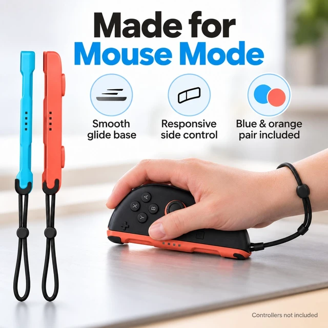 Alt view image 4 of 7 - QXWPBV 4-Pack Magnetic Wrist Straps for Switch 2 Joy-Con 2, SL/SR Buttons, Mouse Mode