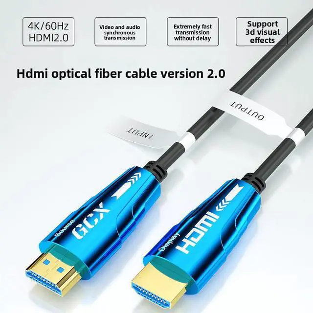 Alt view image 2 of 4 - Optical Fiber HDMI Cable 2.0 Version 4K HDMI Cable Projector TV Computer Monitor Data Cable HDMI Optical Fiber Cable