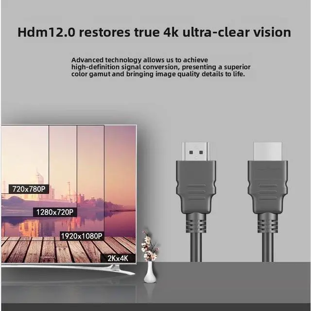 Alt view image 3 of 3 - HDMI Cable 2.0 Version 4K Computer Monitor TV Set-Top Box Projector Connection HDMI Cable Wholesale HDMI Cable