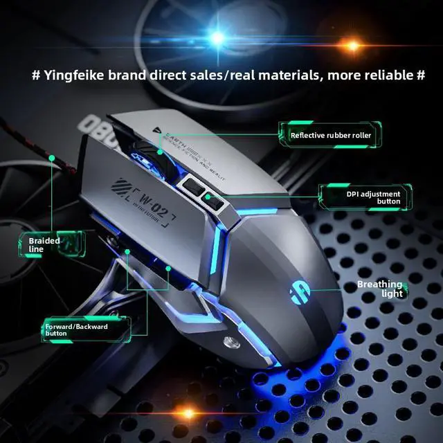 Alt view image 2 of 3 - Wireless mouse, e-sports games, suitable for home office desktop computers and laptops