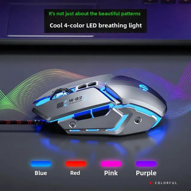 Alt view image 3 of 3 - Wireless mouse, e-sports games, suitable for home office desktop computers and laptops