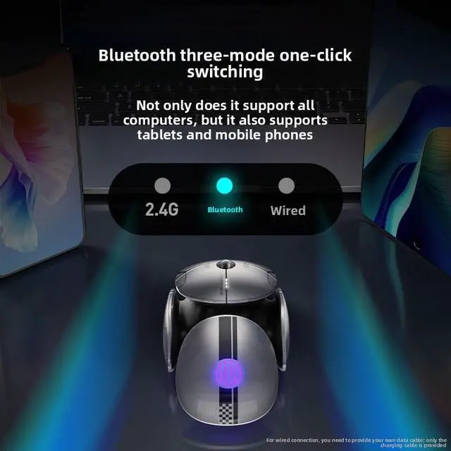 Alt view image 2 of 3 - X2 Bluetooth Wireless Three-Mode Mouse Mute Charging Luminous Business Office E-Sports Games
