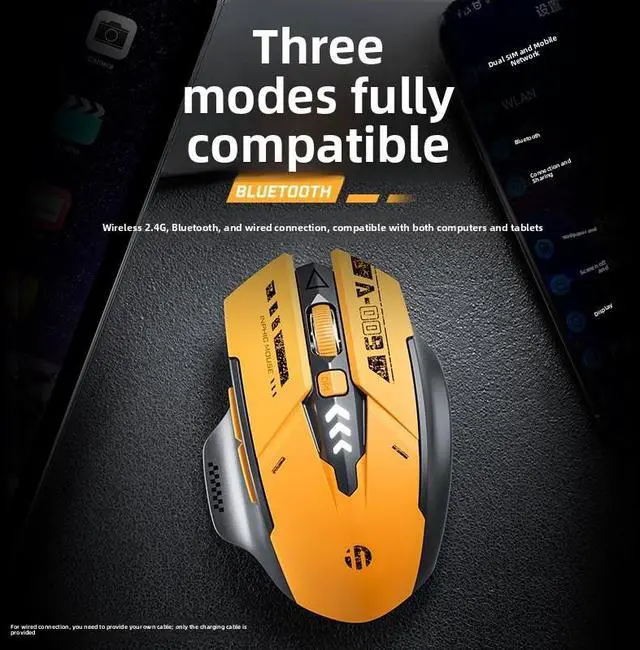 Main image of A9 Bluetooth Wireless Mouse Three Model Wired Mute Rechargeable E-Sports Games Office Home