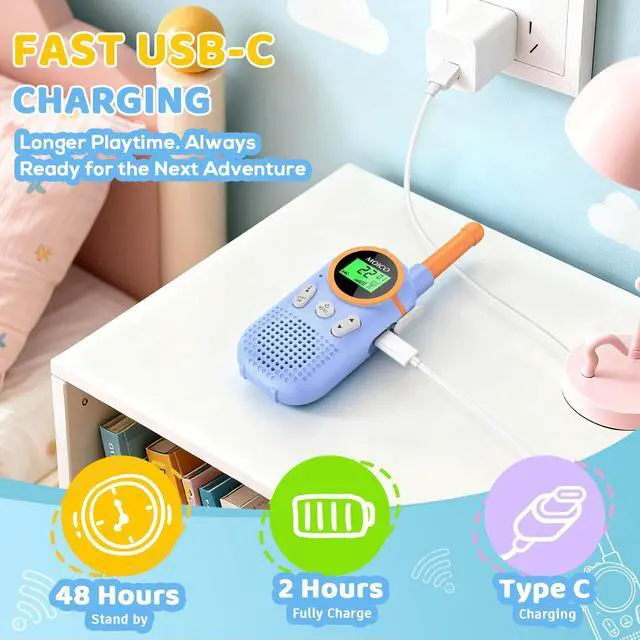 Alt view image 3 of 7 - Rechargeable Walkie Talkies for Kids,Toys for 3-12 Year Old Boys Girls
