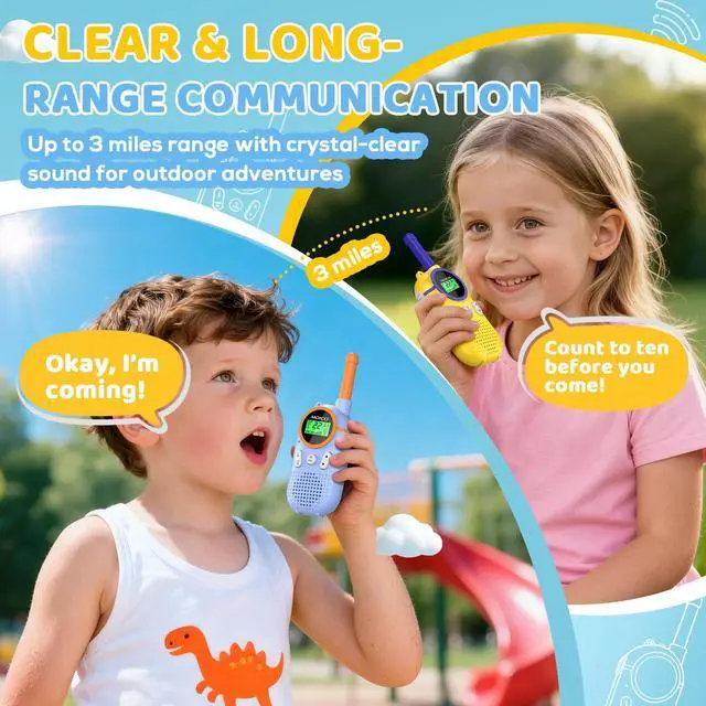 Alt view image 2 of 7 - Rechargeable Walkie Talkies for Kids,Toys for 3-12 Year Old Boys Girls