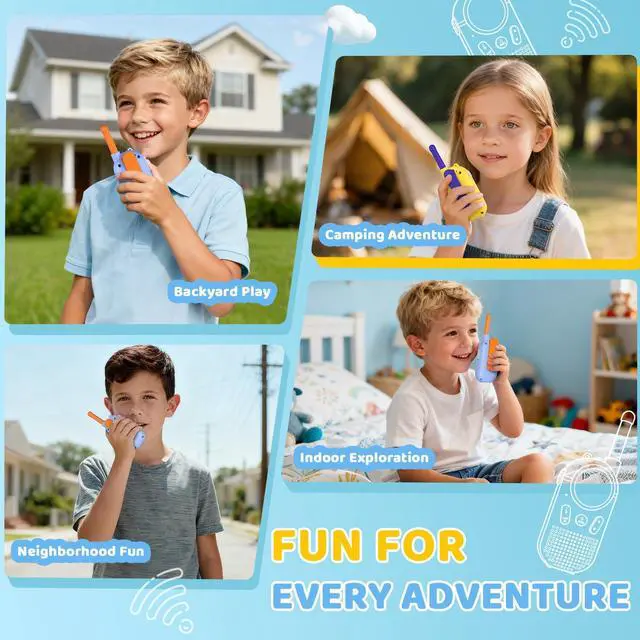 Alt view image 5 of 7 - Rechargeable Walkie Talkies for Kids,Toys for 3-12 Year Old Boys Girls