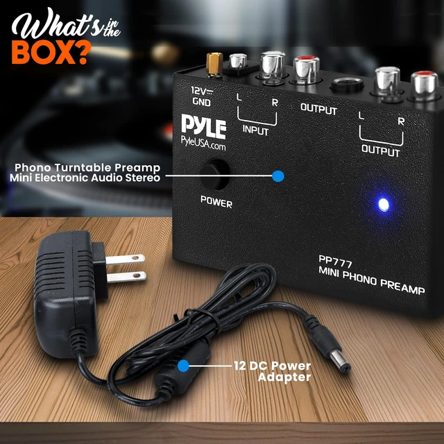 Alt view image 2 of 7 - Mini Phono Turntable Preamp - Stereo Preamplifier with RCA Input/Output - Low Noise - Powered by 12V DC Adapter - Ideal for Vinyl & Phonographs - PP777