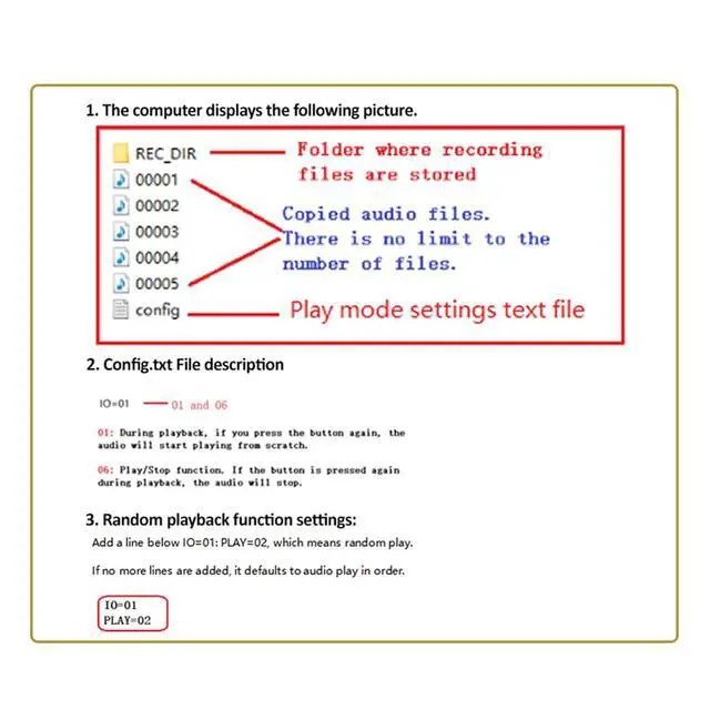 Alt view image 6 of 7 - 16min Voice Recorder, USB Downloadable Sound Recorder Chips Module for Stuffed Animals, Mother's Day Valentine's Day Christmas Plush Toy,Manual DIY Creative Sound Presents for Boys, Girls (Gold)