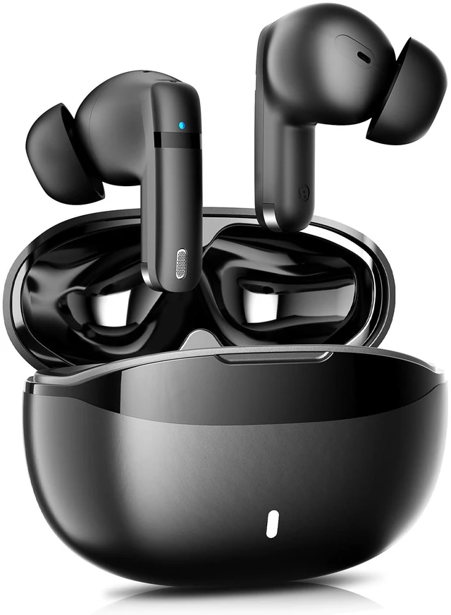 Main image of Wireless Earbuds, 100H Bluetooth 5.4 Headphones, ENC+ ANC Noise Cancelling Touch Control True Wireless Bluetooth Ear Buds,Stereo Deep Bass Bluetooth Headset for Sports/Workout/Gym (Black)