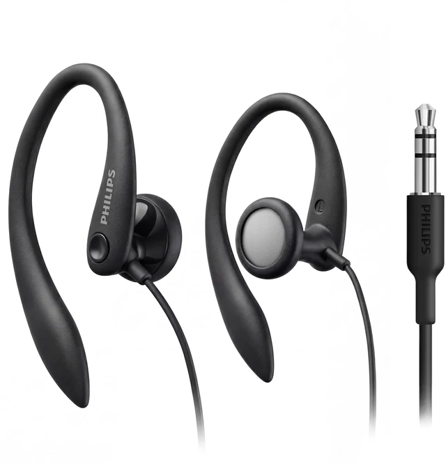 Main image of SHS3200BK Flexible Earhook Headphones, Black