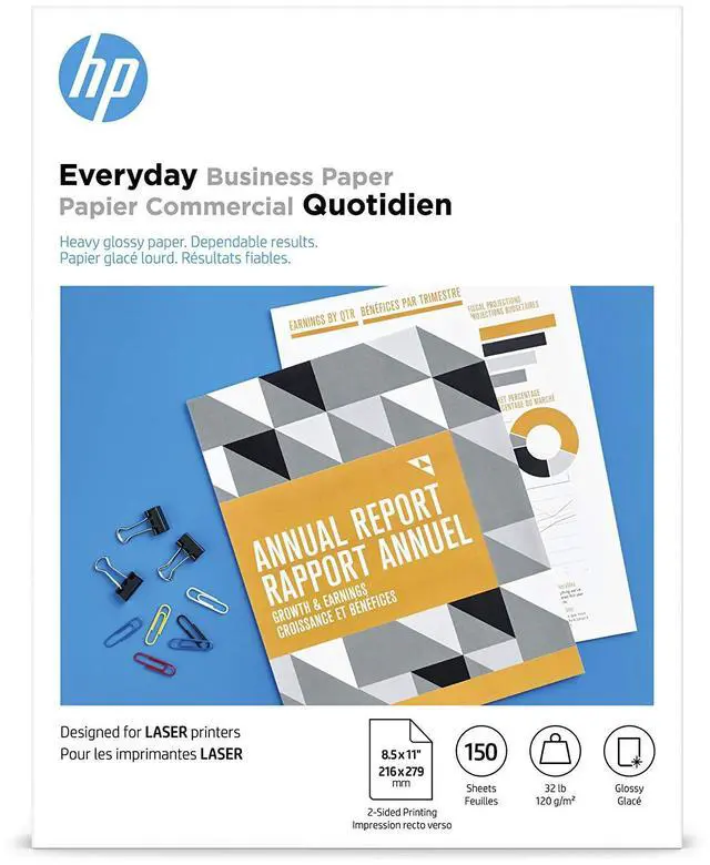 Main image of Everyday Business Paper, Glossy, 8.5x11 in, 32 lb, 150 sheets, works with laser printers (4WN08A)