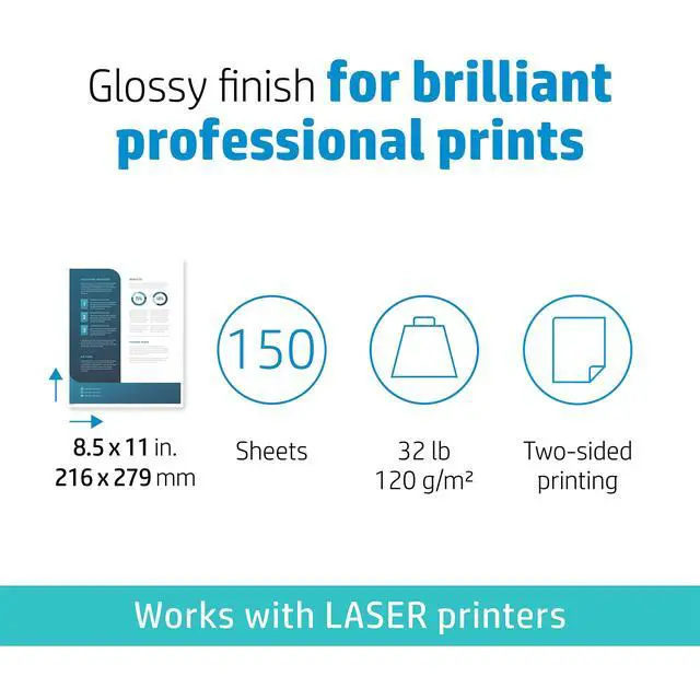 Alt view image 2 of 6 - Everyday Business Paper, Glossy, 8.5x11 in, 32 lb, 150 sheets, works with laser printers (4WN08A)
