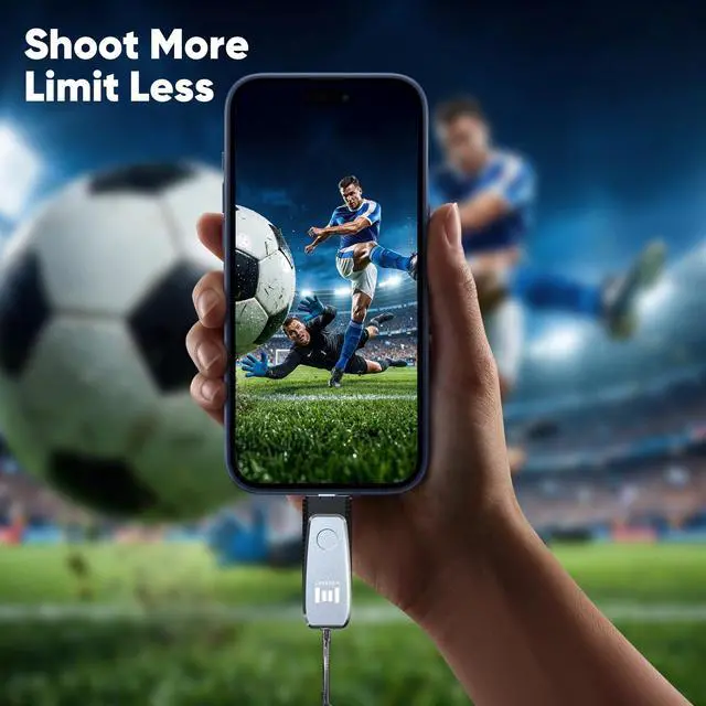 Alt view image 4 of 7 - 32GB USB C and A 3.1 Dual Flash Drive with Keychain, Silver