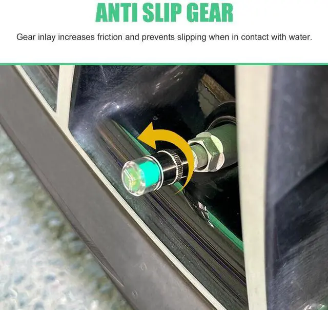 Alt view image 4 of 7 - 4 PCS Car Tire Pressure Monitor Valve Stem Caps, 2.4Bar 36PSI Tire Pressure Monitor Sensor Indicator, 3 Color Eye Alert Tire Pressure Monitor Valve Caps with Pressure Gauge, Fit for Most Cars