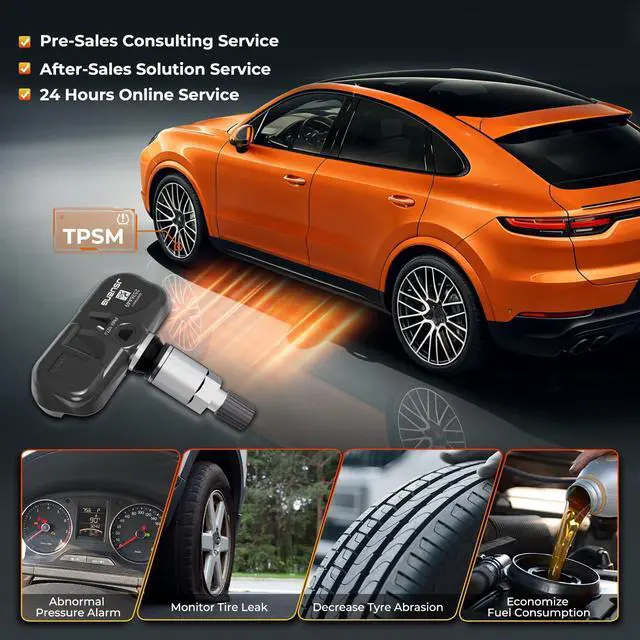 Alt view image 6 of 7 - TPMS Sensor, Set of 4 Tire Pressure Monitoring System Sensor fit for Toyota Camry Rav4 Highlander Yaris Corolla Venza Solara, Lexus ES GS LX, Replaces PMV-107J 42607-33011 315MHZ