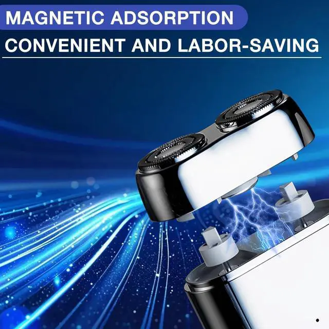 Alt view image 3 of 4 - New Model Mini Dual-Head Electric Shaver, Dual Head Shaver, 2025 New Upgrade Pocket Shaver Mini Shavers for Men, Washable Double Head Razor (Silver)