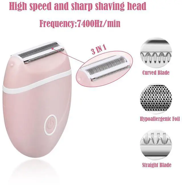 Alt view image 2 of 7 - Electric Hair Shaver for Women: Compact, Cordless Wet & Dry Razor for Smooth Body & Dual Trimmers Bikini Line and Quick, Travel-Friendly.BEAUTISILK (Pink)