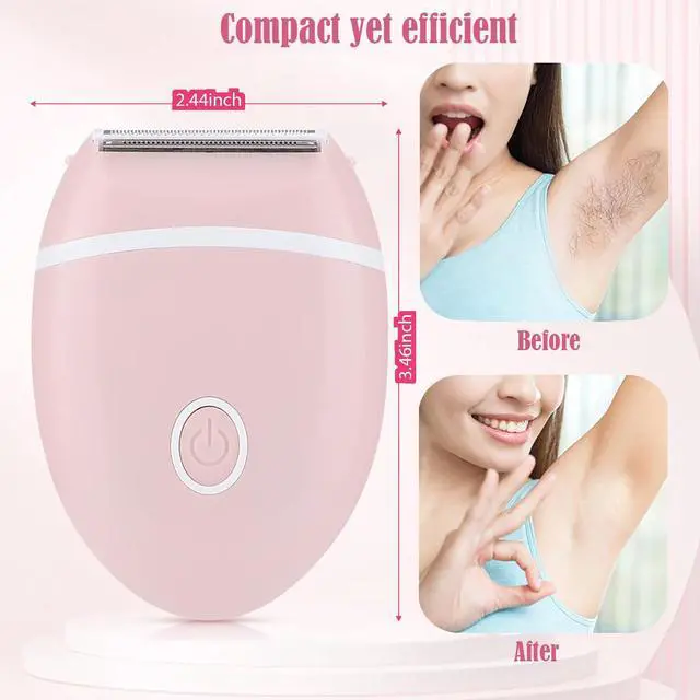 Alt view image 5 of 7 - Electric Hair Shaver for Women: Compact, Cordless Wet & Dry Razor for Smooth Body & Dual Trimmers Bikini Line and Quick, Travel-Friendly.BEAUTISILK (Pink)