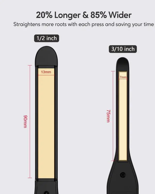Alt view image 3 of 6 - 1/2 Flat Iron for Short Hair, 2-in-1 Straightener and Curler