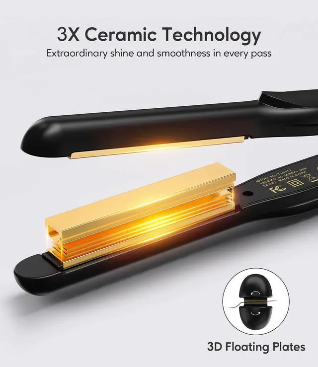 Alt view image 4 of 6 - 1/2 Flat Iron for Short Hair, 2-in-1 Straightener and Curler