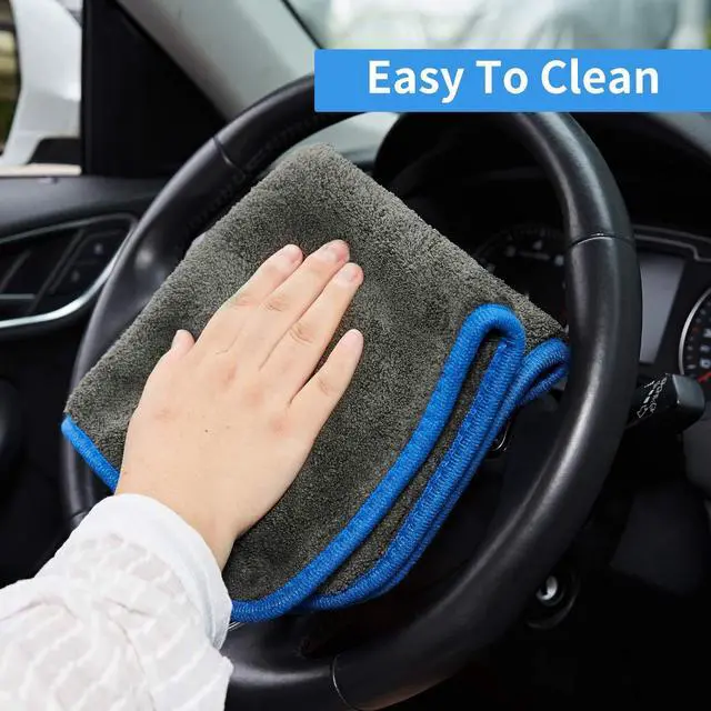 Alt view image 5 of 6 - Car Wash Brush with Long Handle, Microfiber Towels Car Wash Kit Cleaning Supplies, Car Wash Mop Mitt with 2 Replacement Head , Extension Pole Car Brush Cleaning Kit for Cars Trucks