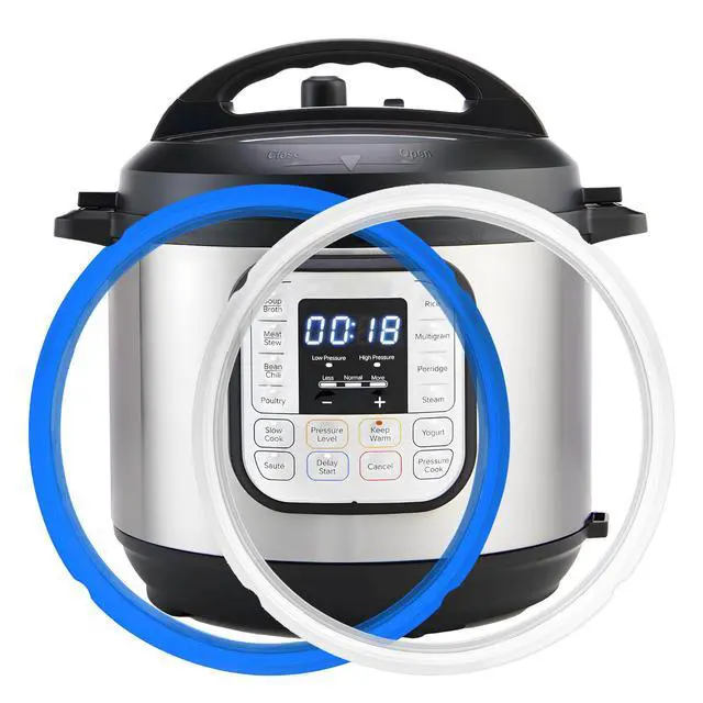 Alt view image 7 of 7 - 2 Pack Sealing Ring 6qt for Instant Pot Sealing Ring for 6 & 5qt Insta Pot, Food-grade Silicone Seal Rings Replacement for Instant Pot 6 Quart, Gasket for Instantpot Sealing Ring 6 qt Clear, Blue