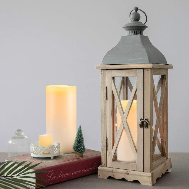 Alt view image 4 of 7 - 8" x 4" Large Waterproof Outdoor Flameless Candles with Remote Control and Timer, Battery Operated Flickering LED Pillar Candles for Indoor Outdoor Lanterns, Porch, Long Lasting, Set of 2