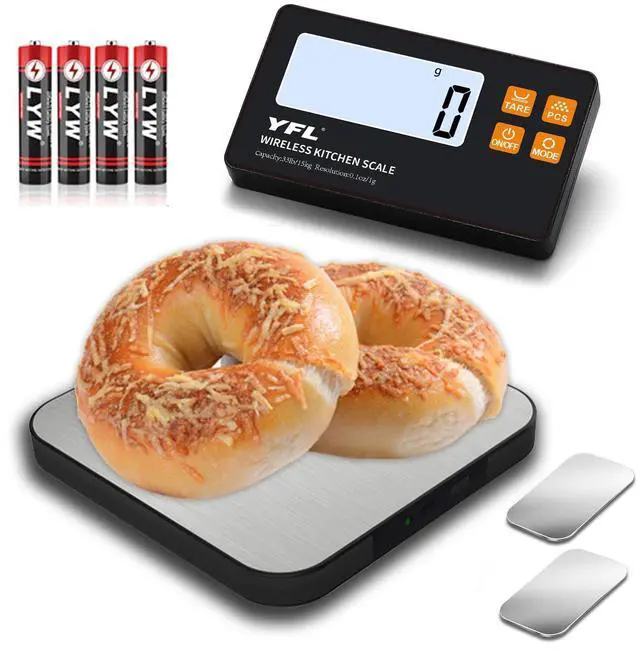 Main image of Wireless Kitchen Scale with Detachable Remote Display, 33lb High Precision Digital Scale 1g/0.1oz, Tare Function 7 Units Food Scale for Cooking, Baking, Meal Prep & Dieting
