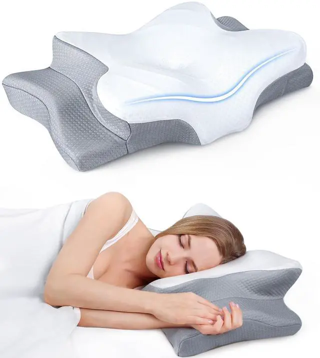 Main image of Ultra Pain Relief Cooling Pillow for Neck Support, Adjustable Cervical Pillow Cozy Sleeping, Odorless Ergonomic Contour Memory Foam Pillows, Orthopedic Bed Pillow for Side Back Stomach Sleeper