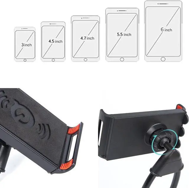 Alt view image 2 of 6 - Universal Neck-Hanging Phone Stand: 360° Rotating, Hands-Free Holder for Multiple Functions (4.7-6.7" Screens)