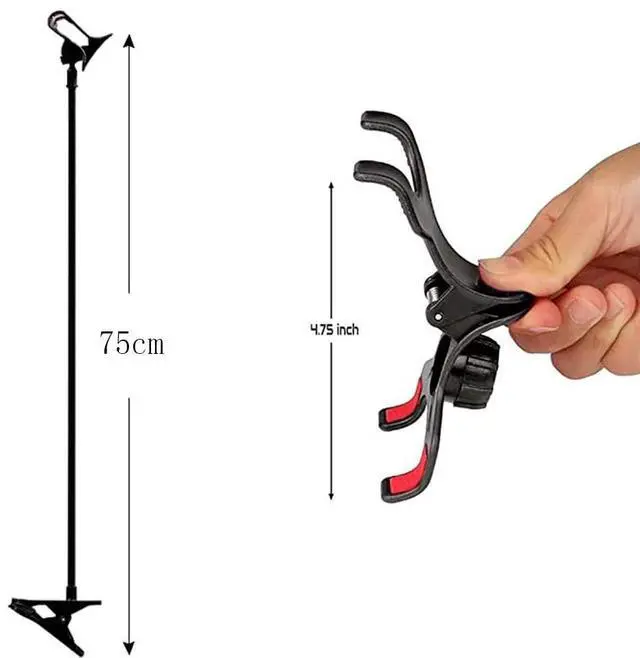 Alt view image 5 of 5 - Lazy Phone Stand - Suitable for Fixing on Tables, Chairs, and headboards,Universal 360 Degree Flexible Bracket Long Arm Clip Clamp Mount for Bed