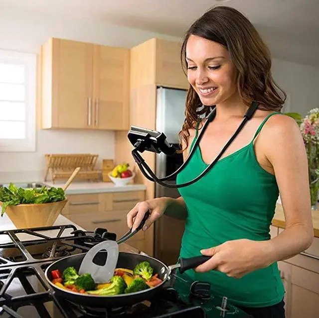 Alt view image 5 of 7 - Lazy Cell Phone Holder, Universal Cell Phone Holder for Smart Mobile Phone,Hanging on Neck Cell Phone Mount Holder ,Hands-Free Mobile Phone Holder on Bed/Tableb, 27.6'' Length for 4.7''-6.7'' Size