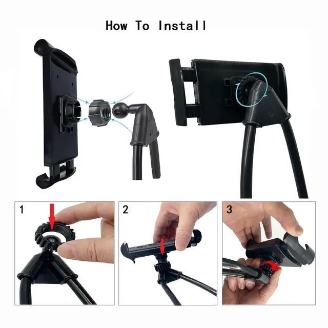 Alt view image 4 of 7 - Lazy Cell Phone Holder, Universal Cell Phone Holder for Smart Mobile Phone,Hanging on Neck Cell Phone Mount Holder ,Hands-Free Mobile Phone Holder on Bed/Tableb, 27.6'' Length for 4.7''-6.7'' Size
