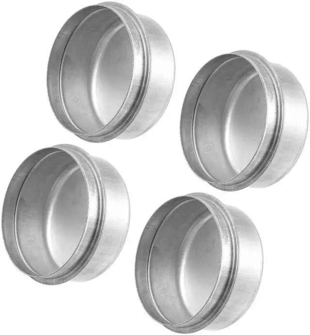 Main image of Universal Dust Cap Cup Grease Cover, 2.72", Metal, Silver Tone, 4 Pcs