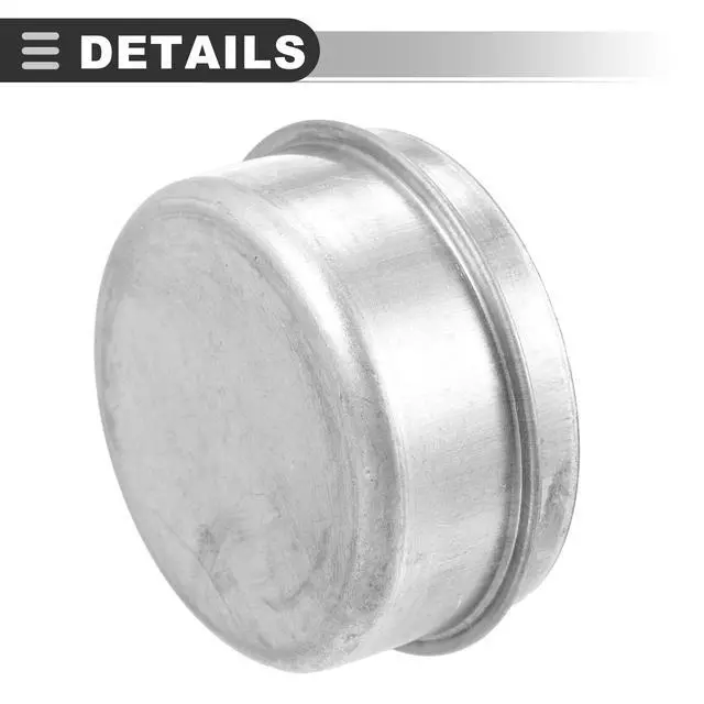 Alt view image 4 of 4 - Universal Dust Cap Cup Grease Cover, 2.72", Metal, Silver Tone, 4 Pcs
