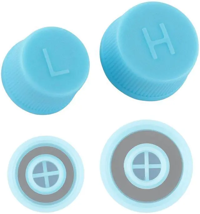 Alt view image 5 of 7 - 2PCS Car Air Conditioner Dust Valve Caps,Blue Car AC Low Pressure Port Caps and High Pressure AC Caps for R134a AC System,Car Air Conditioner Accessories for Cars Trucks SUVs (2PCS)